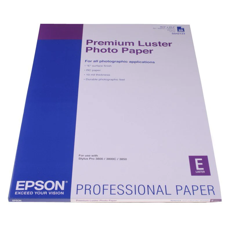 Epson S042123 Papier Photo Premium Lustré A2 250 g 25 feuilles