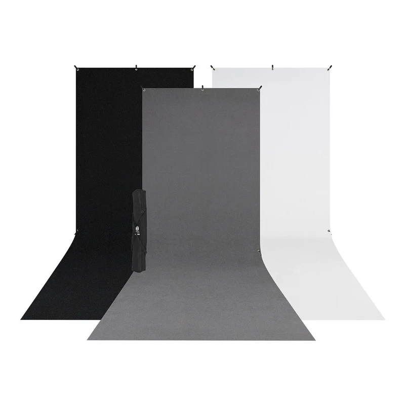 Westcott X-Drop 3-Pack Sweep Toile de Fond Kit (5' x 12')