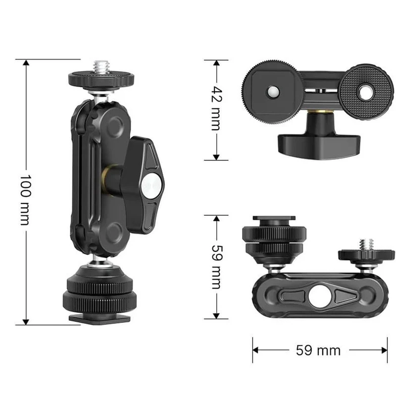 Ulanzi Mini Bras magique avec Griffe Froide et côté 1/4"