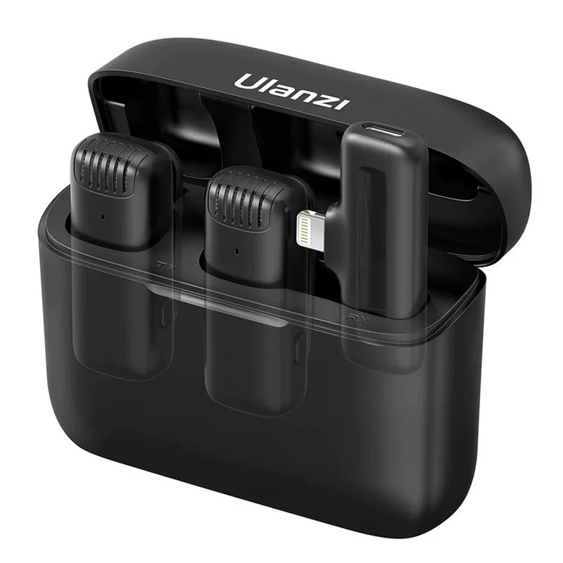 Ulanzi Ensemble de Microphone sans Fil avec Deux Émetteurs pour Lightning