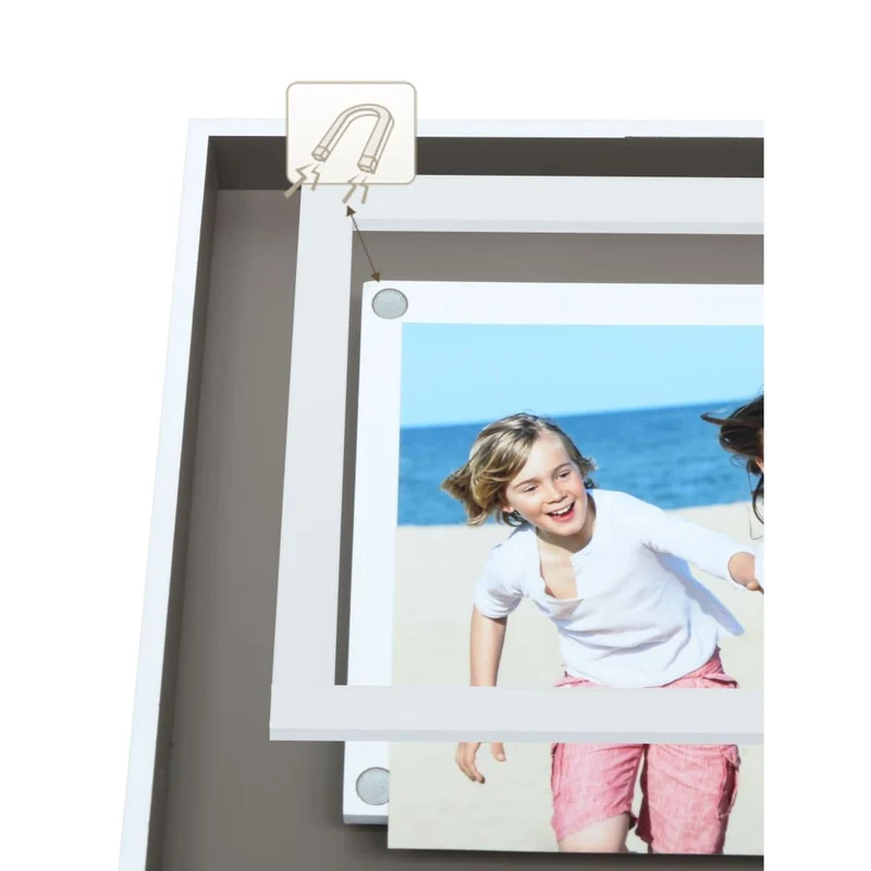 Deknudt Cadre photo en taupe avec vue en profondeur pour 2 photos 10x15 S68DK9 P2