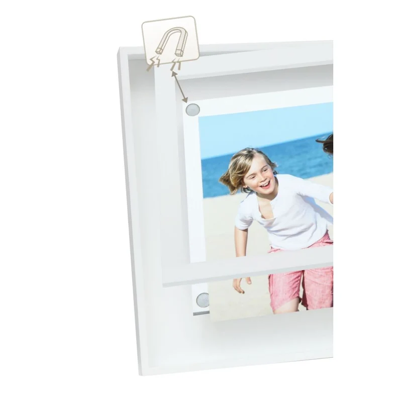 Deknudt Cadre photo en blanc avec perception de la profondeur 10x15 S68DK1