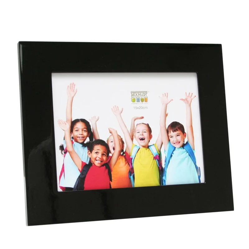 Deknudt Cadre photo large en bois noir brillant 15x20 S66WK2