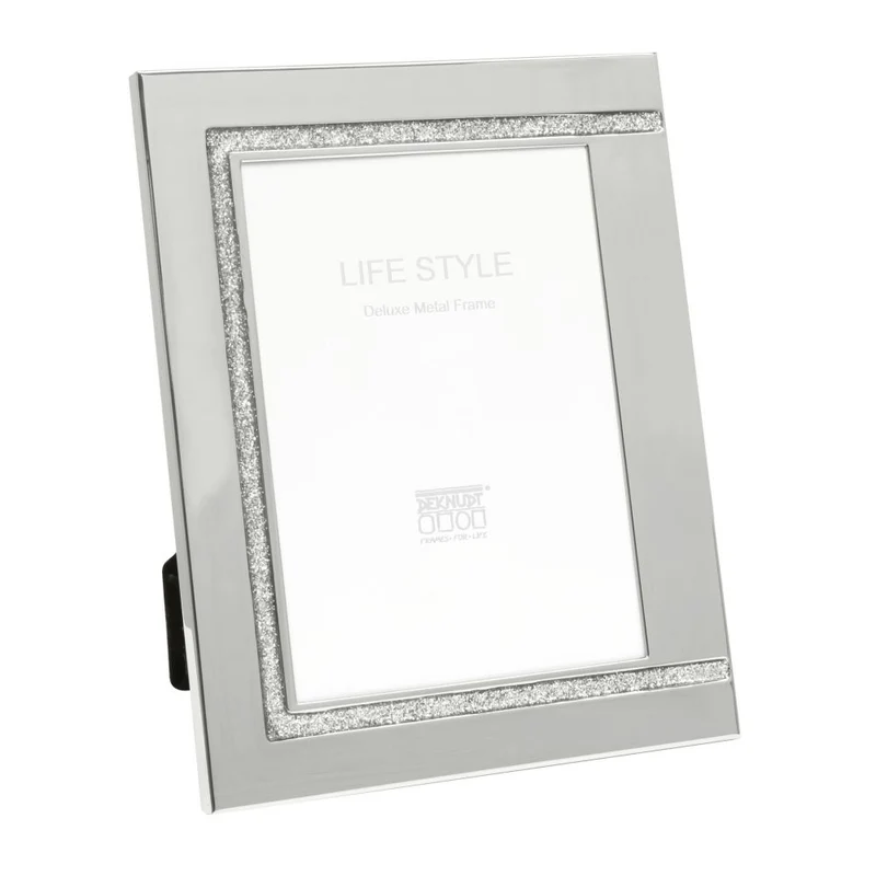 Deknudt Cadre photo en métal avec argent brillant et accent en argent Mat 13x18 S57MJ1