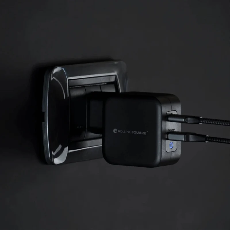 Rolling Square GaN Chargeur EU 65W Noir