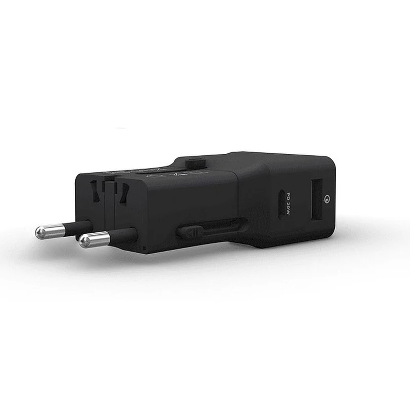 Rolling Square Adaptateur de voyage Pocket Noir