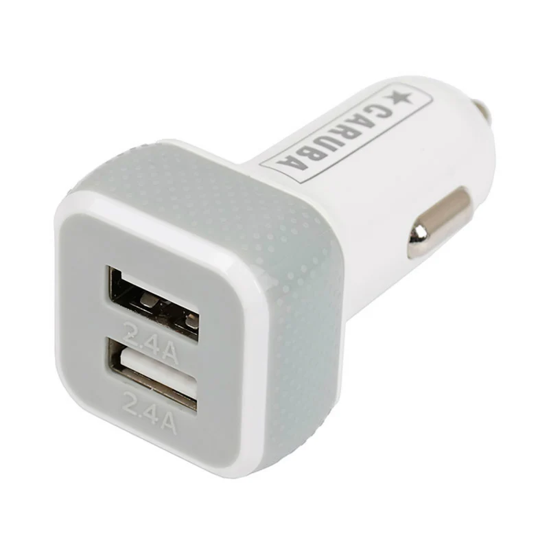Caruba Chargeur De Voiture Double USB Blanc
