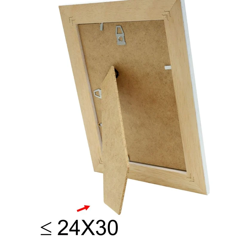 Deknudt Cadre photo blanc avec accent marron 24x30 S221H3