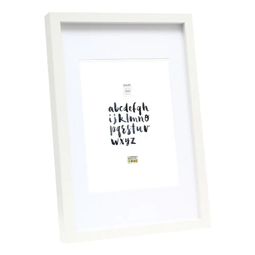 Deknudt Cadre photo blanc avec passe-partout blanc 20x25