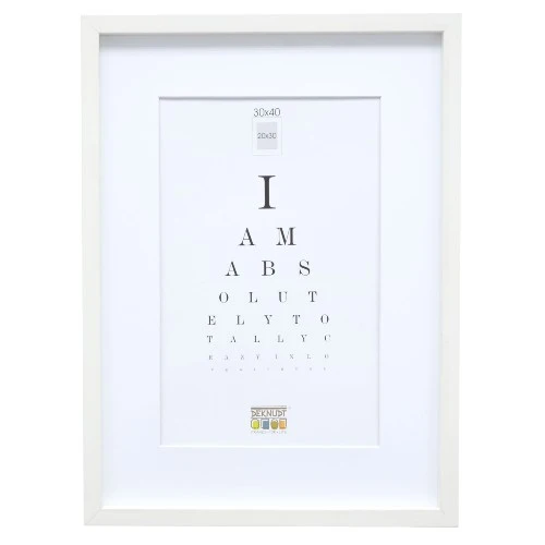 Deknudt Cadre photo blanc avec passe-partout blanc 20x25