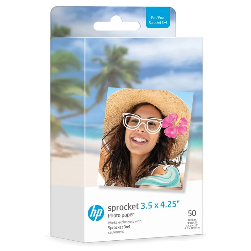 HP Sprocket Papier 3.50 x 4.25 50 Pack