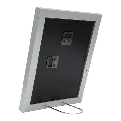 Deknudt Cadre photo couleur argent avec passe-partout blanc 20x25