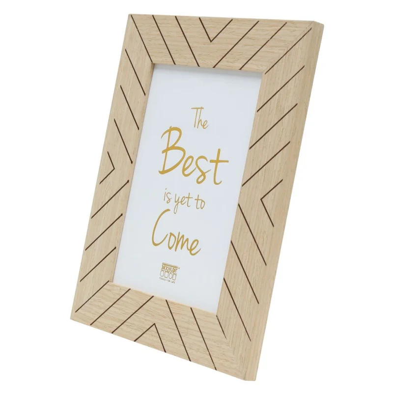 Deknudt Cadre photo en bois uni avec motif graphique 10x15 S46ZH9