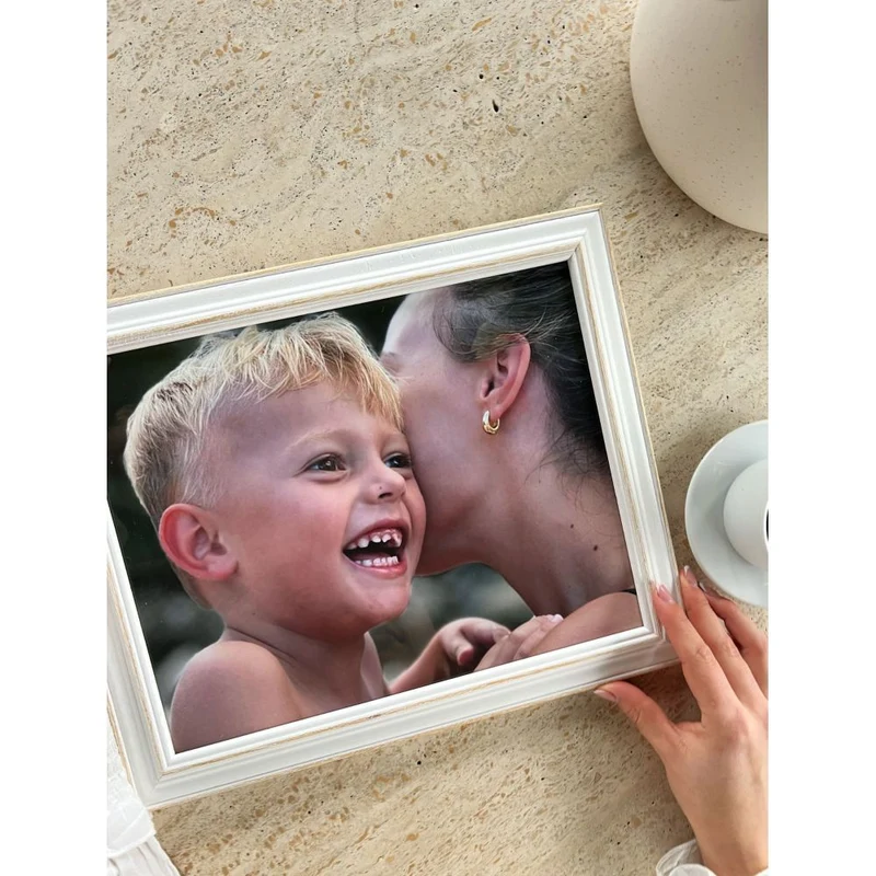 Deknudt Cadre photo blanc avec accent naturel 18x24 S221H1