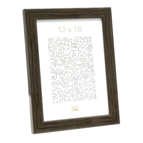 Deknudt Cadre étroit en bois de racine gris-brun 13x18