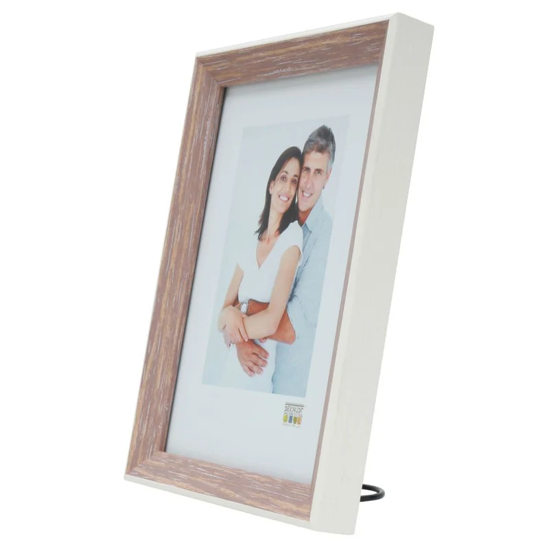 Deknudt Cadre photo beige avec bord blanc 13x18 S46CH3
