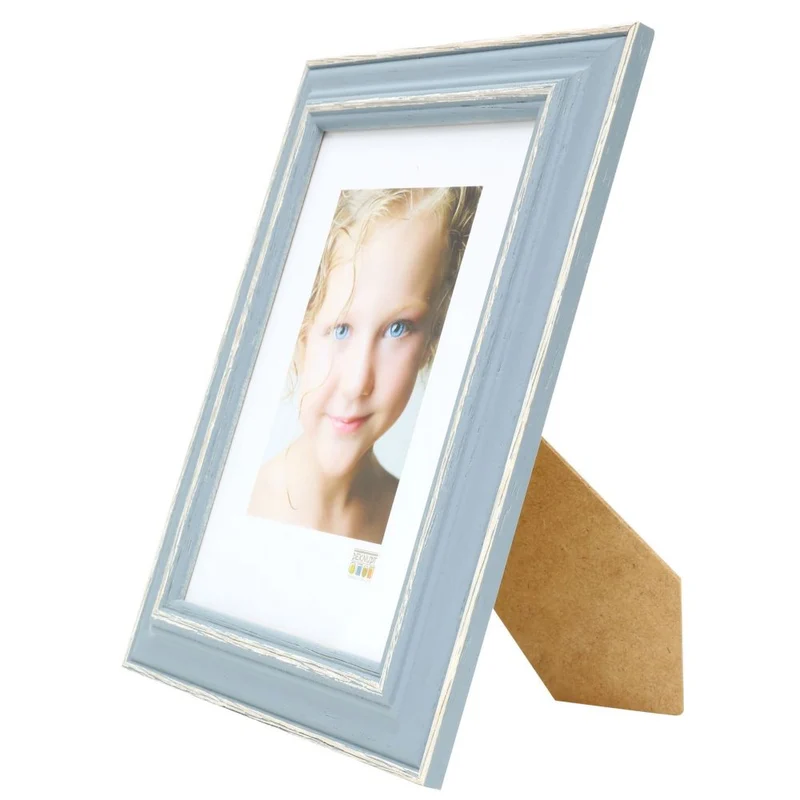 Deknudt Cadre photo bleu avec accent de couleur naturelle 15x20 S221F6