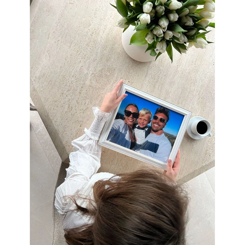 Deknudt Cadre photo blanc avec accent naturel 13x18 S221H1