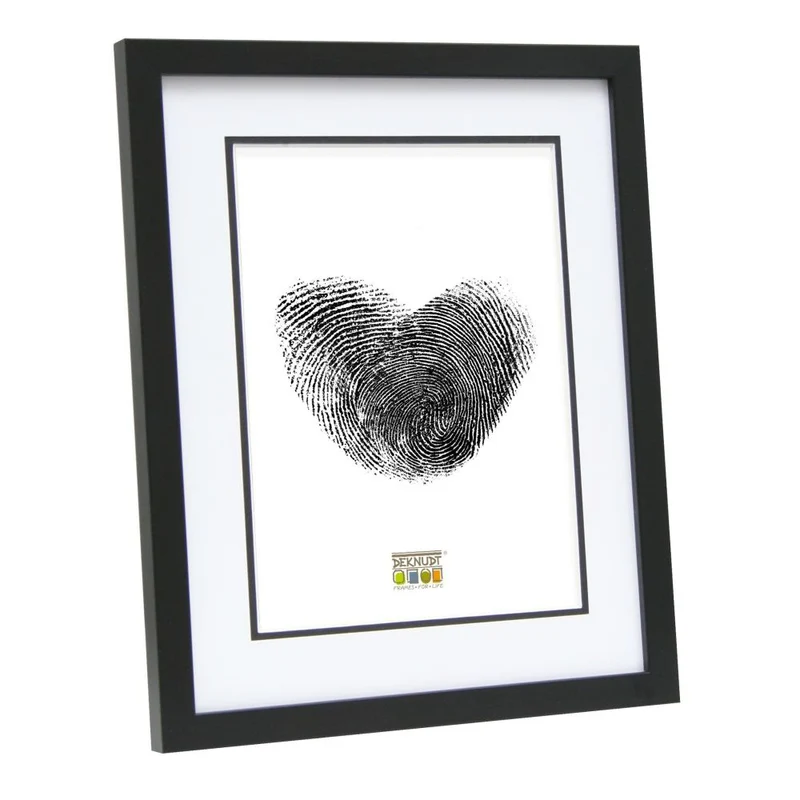 Deknudt Cadre photo noir avec passe-partout 10x15 S43AK2