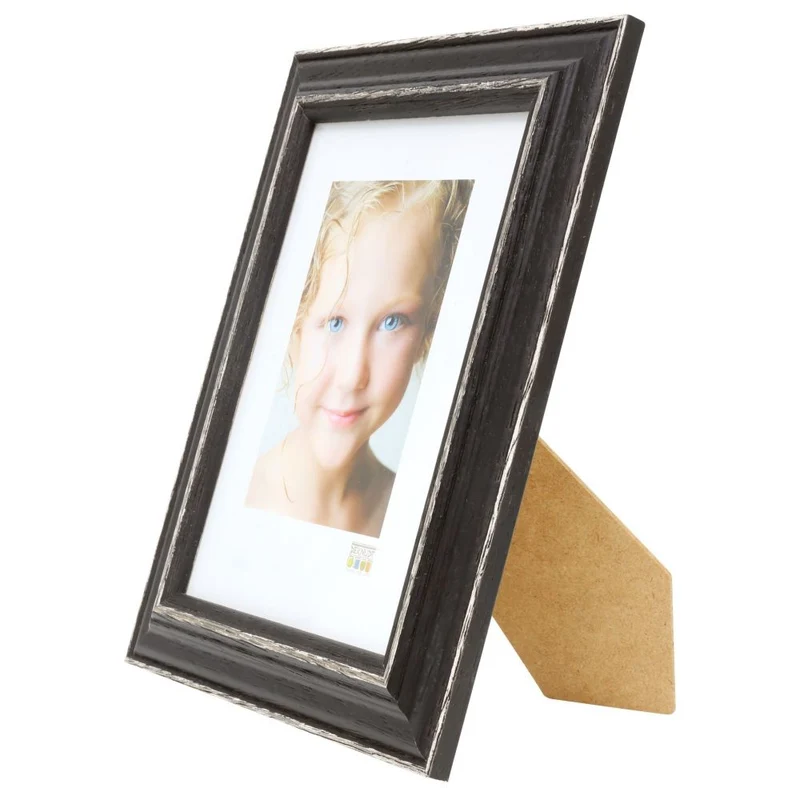 Deknudt Cadre photo noir avec accent naturel 10x15 S221F2
