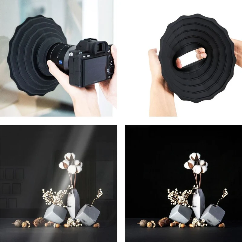 JJC LH-ARL Pare-soleil en silicone 73-88mm