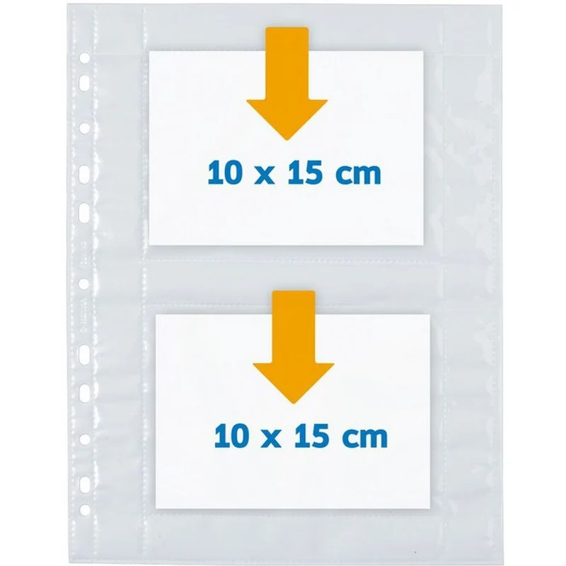 Herma pochettes transparentes blanches 10x15 horizontales 10 pcs.
