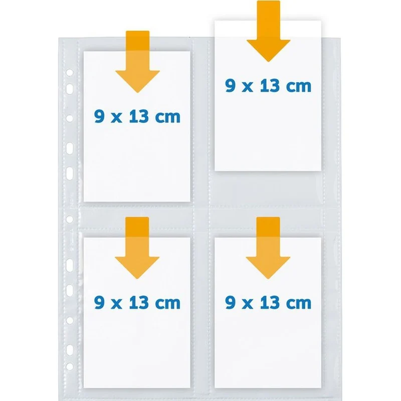 Herma Manchons transparents blanc 9x13 haut 10 pcs.