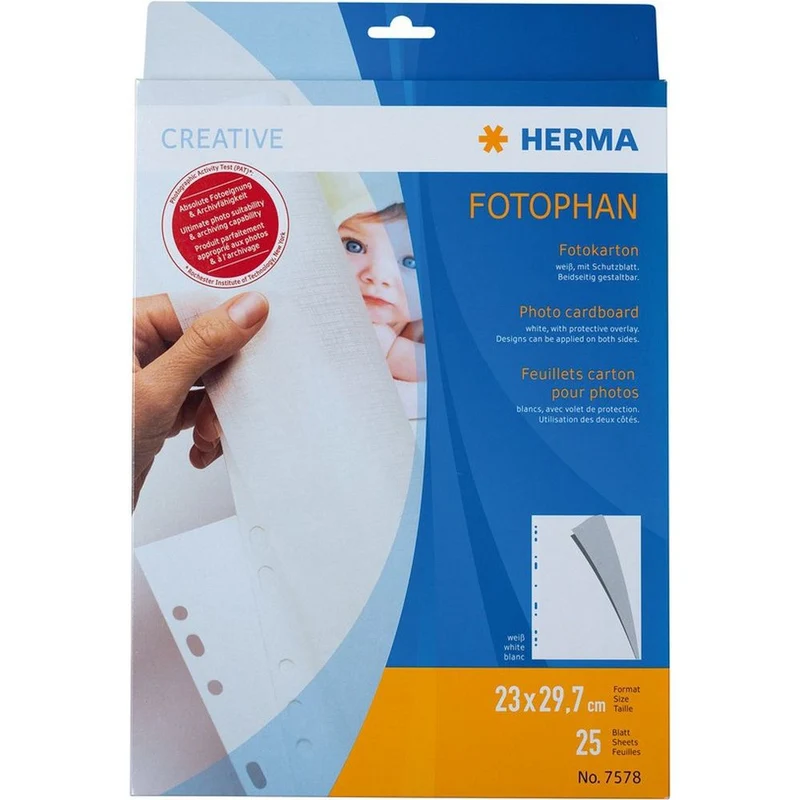 Herma Carton photo blanc 230x297 25 pcs.