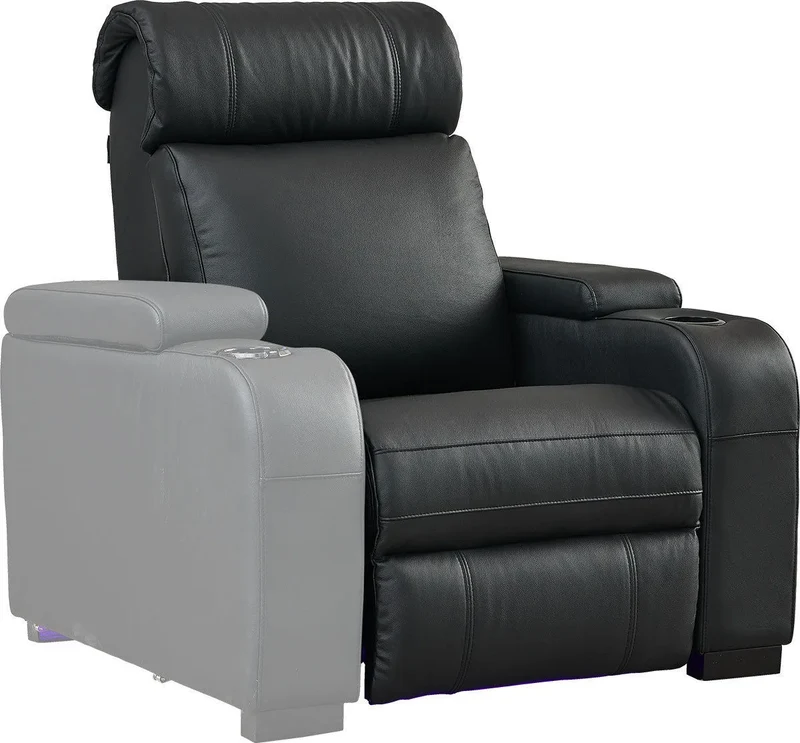 Lumene Hollywood Luxury III Noir (Plein cuir, assise et bras gauche)
