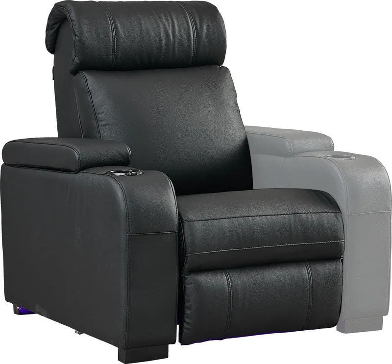 Lumene Hollywood Luxury III Noir (Plein cuir, assise et bras droit)