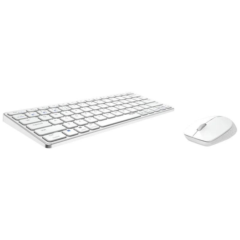Rapoo 9600M Combo Sans fil multimode, QWERTY US - Blanc