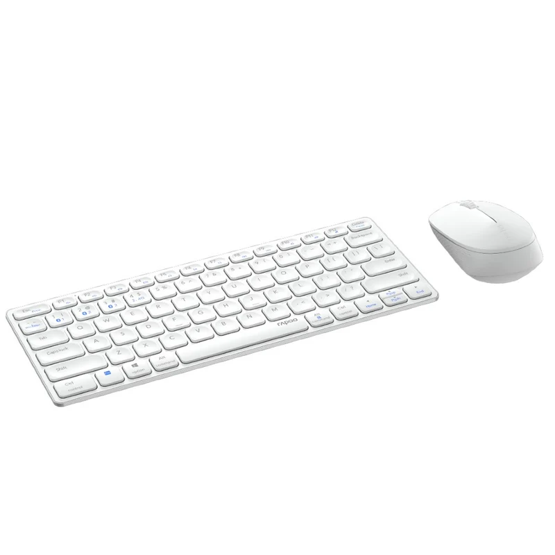 Rapoo 9600M Combo Sans fil multimode, QWERTY US - Blanc