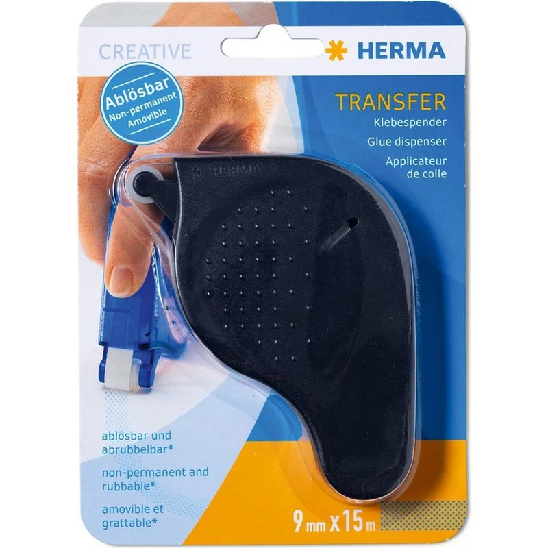 Herma Transfer Dévidoir adhésif noir 15m