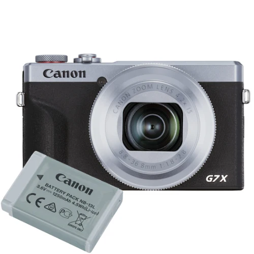 Canon Powershot G7X Mark III Kit batterie argent