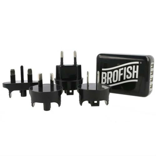 Brofish Usb Wallcharger 4 Port Noir