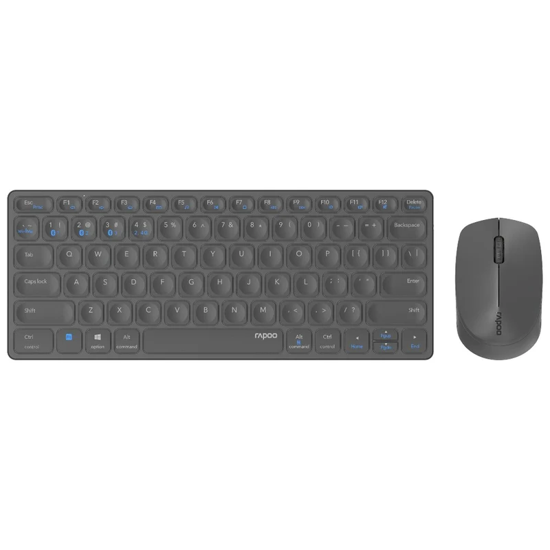 Rapoo 9600M sans Fil Multimode Blade Combo Set, QWERTY US - Gris Foncé