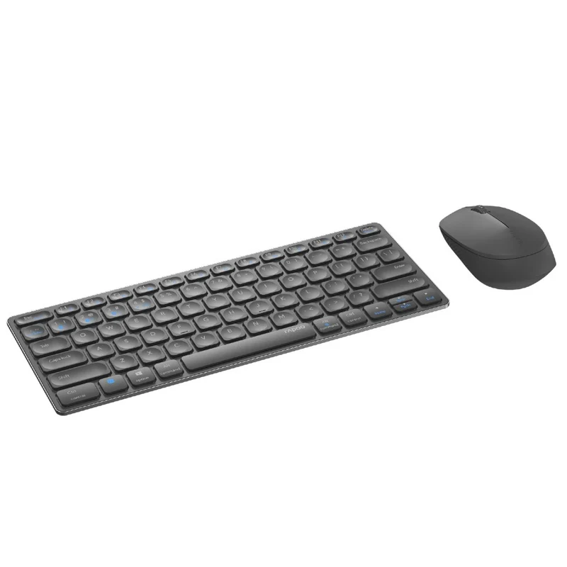 Rapoo 9600M sans Fil Multimode Blade Combo Set, QWERTY US - Gris Foncé