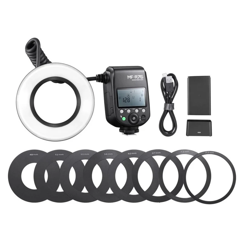Godox MF R76N TTL Flash annulaire macro Nikon