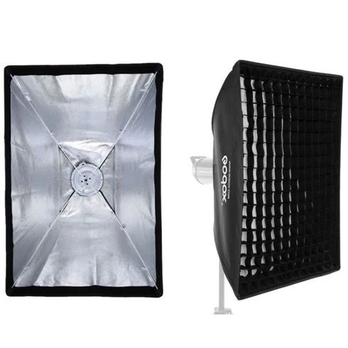 Godox Boîte à lumière parapluie Bowens 50 x 70 avec grille