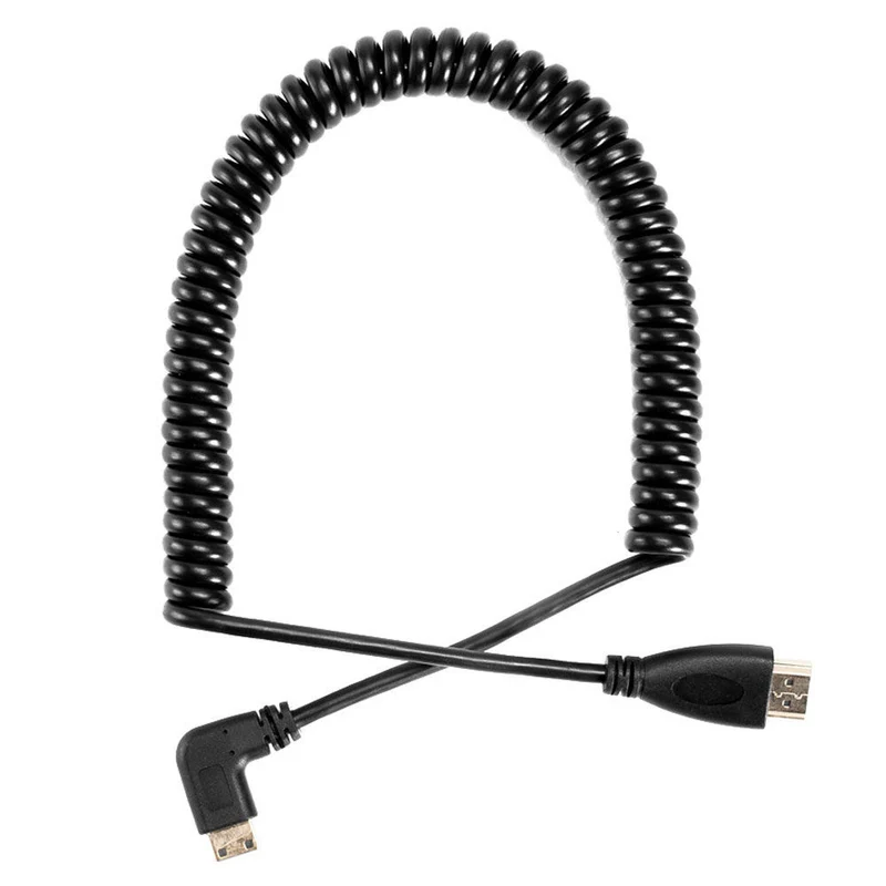 Caruba HDMI Câble à ressort Mini HDMI coudé