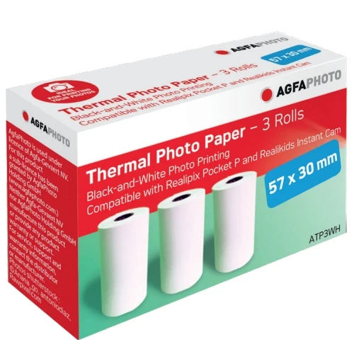 Agfaphoto (3 Papier rouleaux) pour Realikids Instant Cam et Realipix Pocket P
