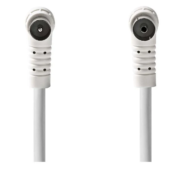 Nedis Coaxkabel 120 DB IEC (Coaxial) Male Haaks IEC (Coaxial) Female Rectangle 5,0 m Blanc