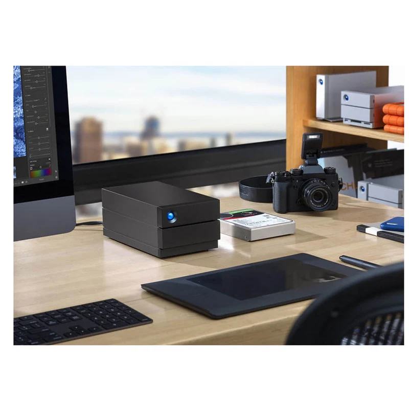 LACIE 2big RAID 8To vers USB-C 3,5 pouces échangeable à chaud Lecteurs IronWolf Pro 7,2 tr/min + 5 ans de récupération de données