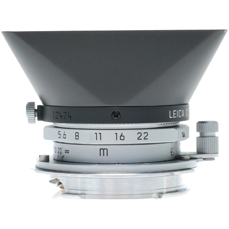 Leica 12474 Pare-soleil pour M 28 f/5.6, Laiton, Noir chrome finish