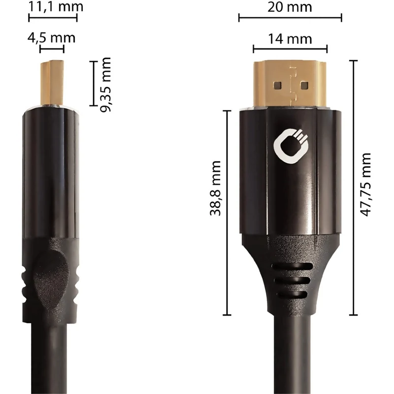 Black Magic Ultra High Speed 4K/8K HDMI-câble 120Hz - 1,5M Noir