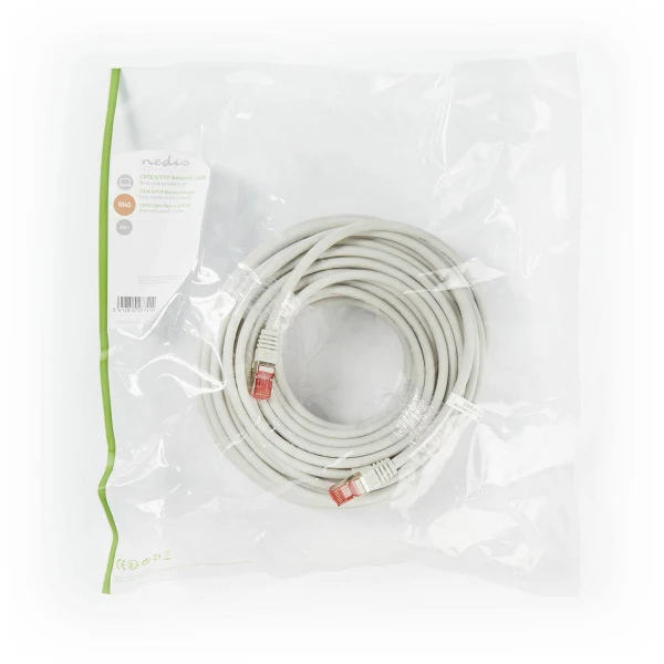 Nedis Cat6 S/FTP Câble Réseau RJ45 Male - RJ45 Male 0.5m Gris
