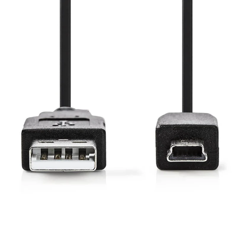 Nedis USB-A Mâle Câble USB 2.0 - USB Mini-B 5 broches mâle 2 m Noir