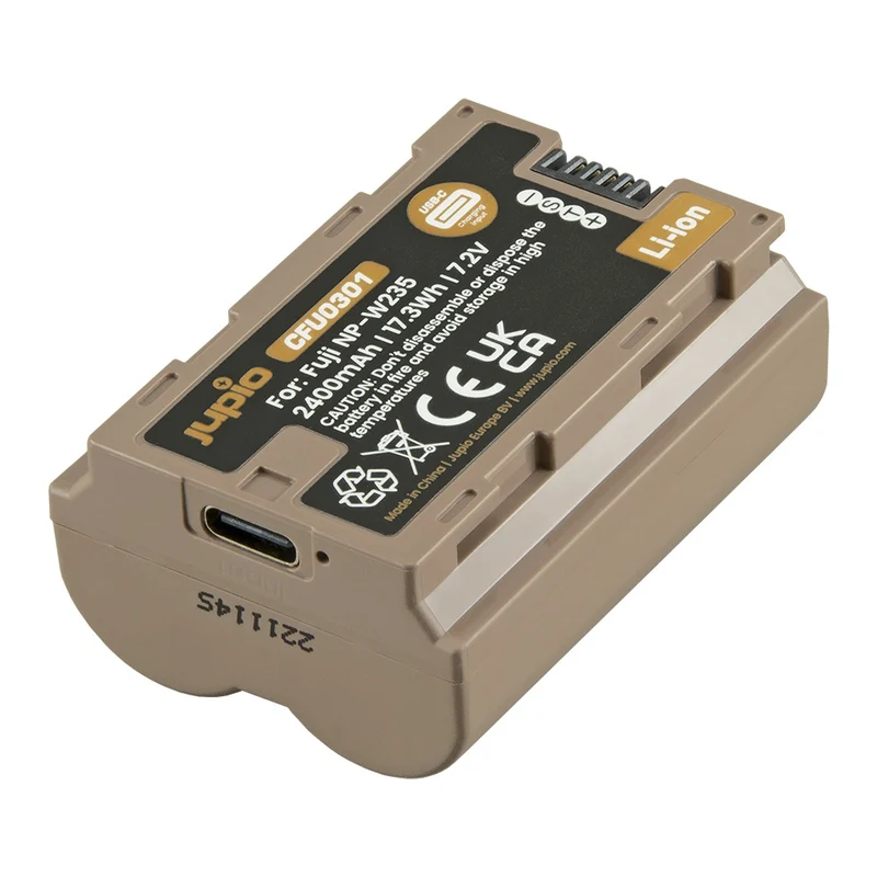 Jupio Fuji NP-W235 Ultra C 2400mAh batterie avec USB-C input