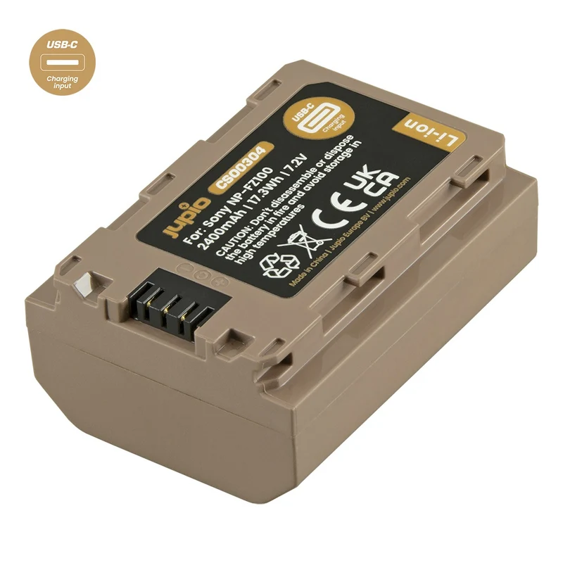 Jupio Sony NP-FZ100 Ultra C 2400mAh batterie avec USB-C input