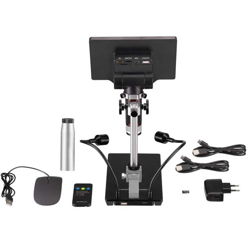 Bresser WLAN 1080P Microscope numérique 2L avec écran LCD